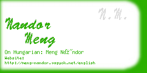 nandor meng business card